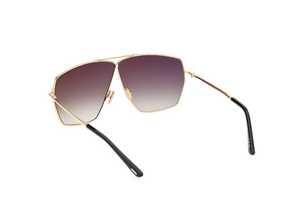 Shiny Deep Gold Female Sunglasses Tom Ford 889214549167