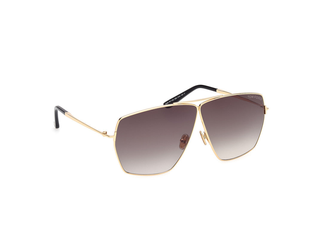 Shiny Deep Gold Female Sunglasses Tom Ford 889214549167