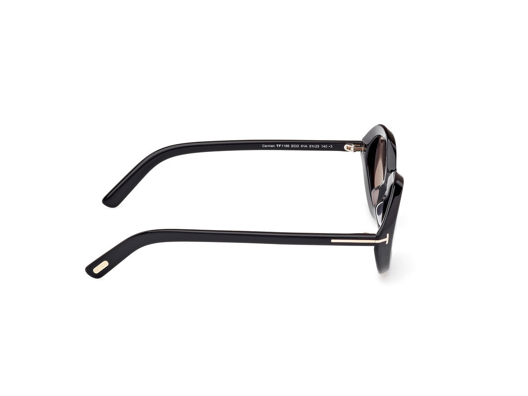 Shiny Black Female Sunglasses Tom Ford 889214549174