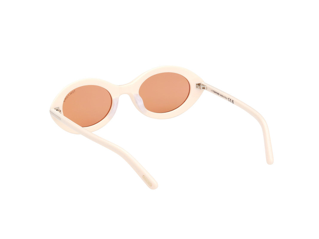 Shiny Ivory Female Sunglasses Tom Ford 889214549181