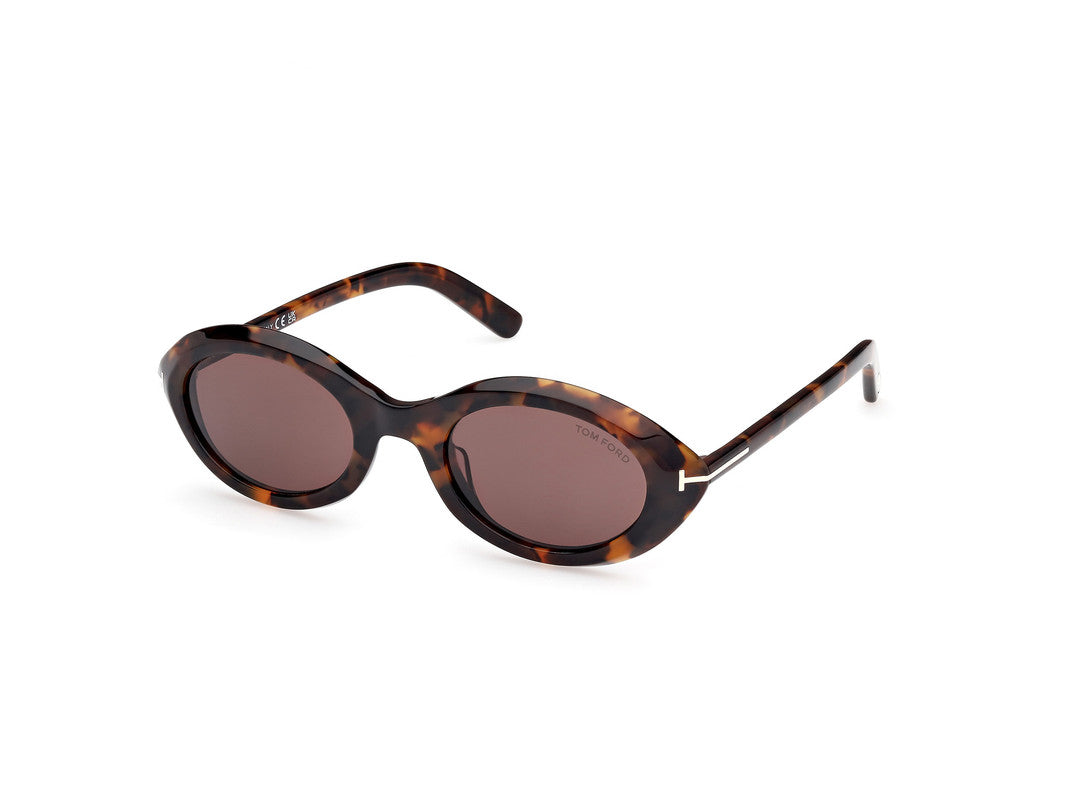 Dark Havana Female Sunglasses Tom Ford 889214549198