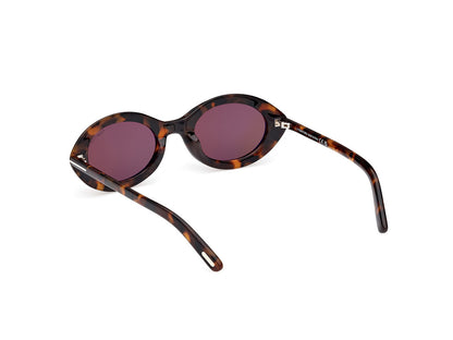 Dark Havana Female Sunglasses Tom Ford 889214549198