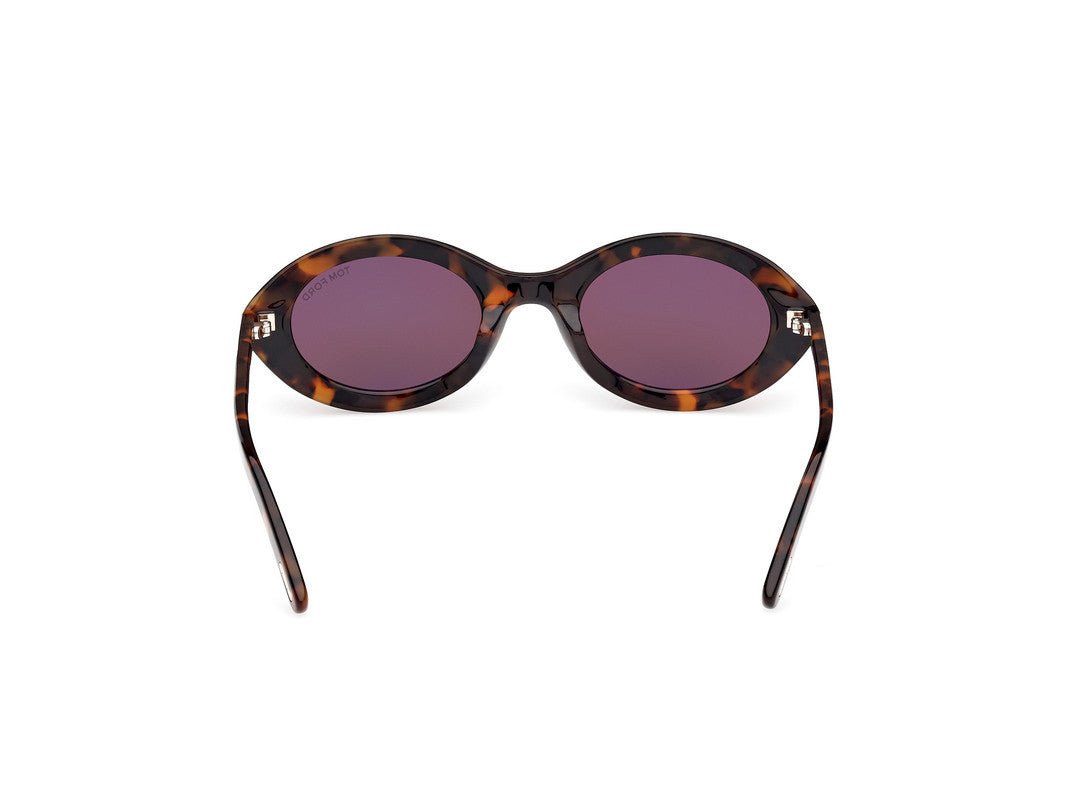 Dark Havana Female Sunglasses Tom Ford 889214549198