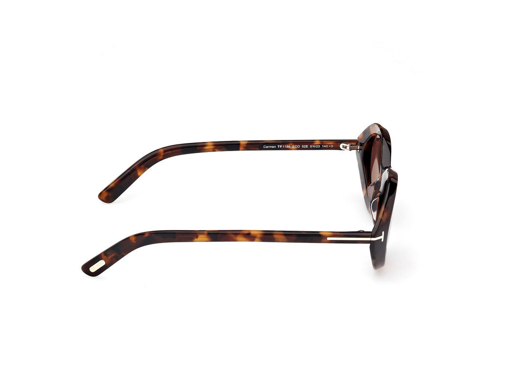 Dark Havana Female Sunglasses Tom Ford 889214549198
