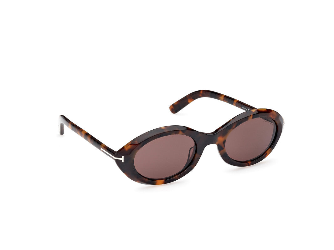 Dark Havana Female Sunglasses Tom Ford 889214549198