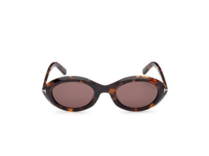 Dark Havana Female Sunglasses Tom Ford 889214549198