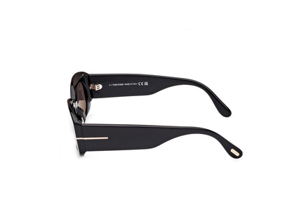 Shiny Black Female Sunglasses Tom Ford 889214549204