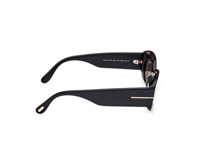 Shiny Black Female Sunglasses Tom Ford 889214549204