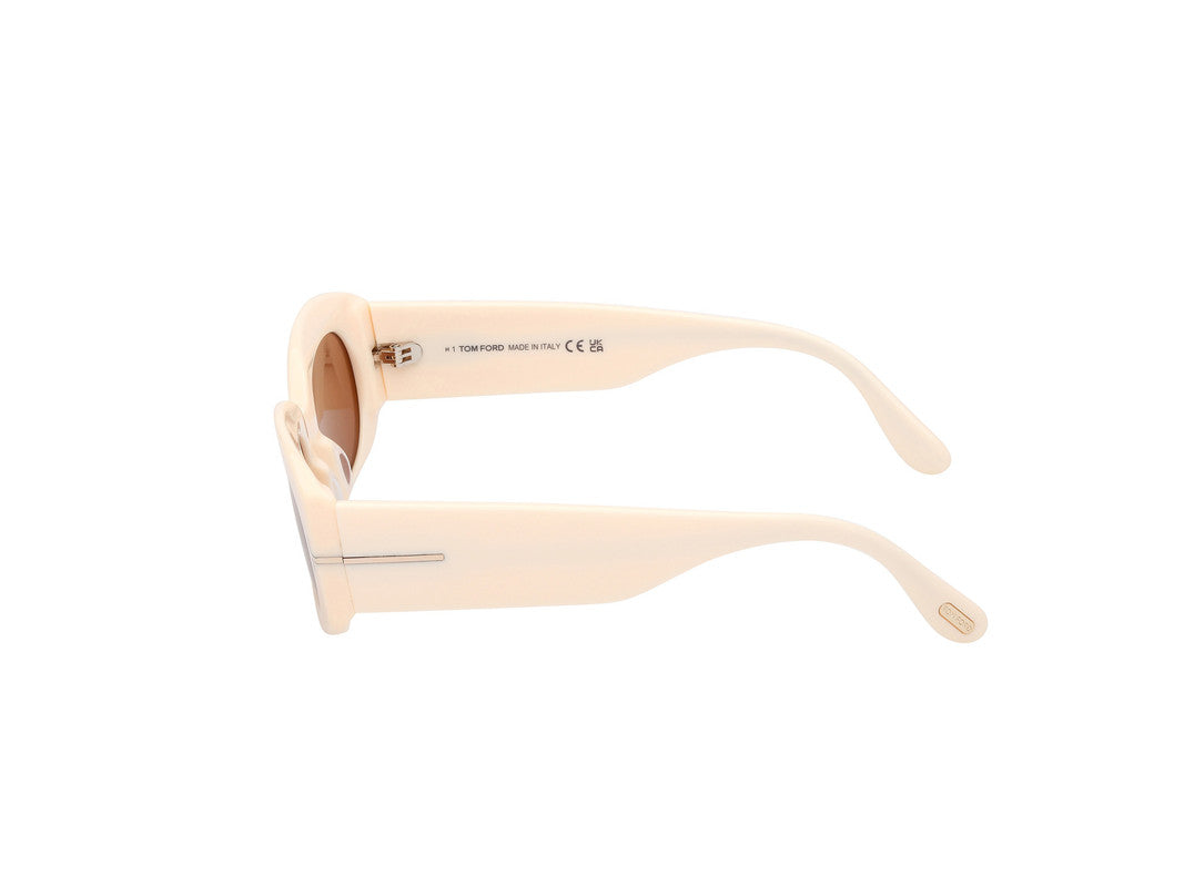 Shiny Ivory Female Sunglasses Tom Ford 889214549211