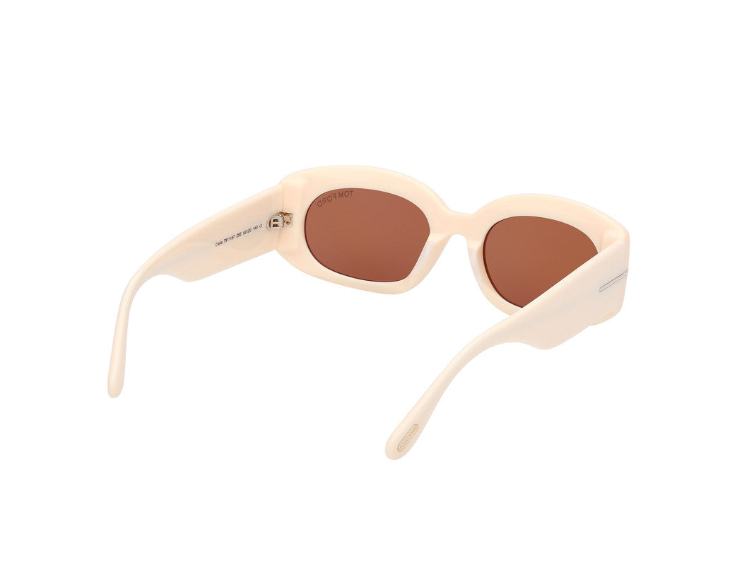 Shiny Ivory Female Sunglasses Tom Ford 889214549211