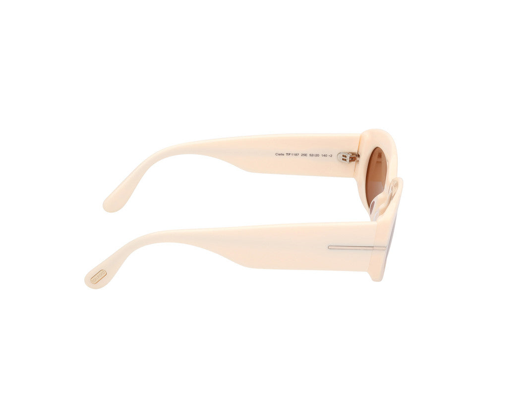 Shiny Ivory Female Sunglasses Tom Ford 889214549211