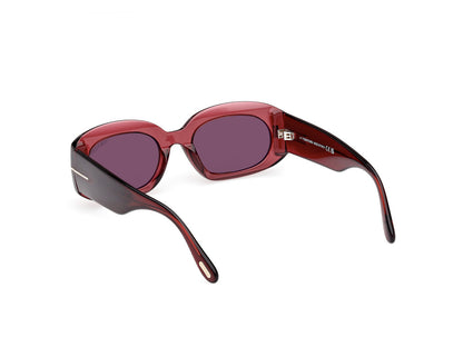 Shiny Bordeaux Female Sunglasses Tom Ford 889214549235