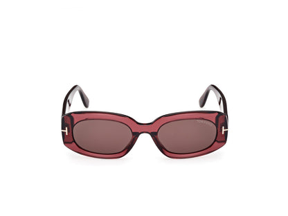 Shiny Bordeaux Female Sunglasses Tom Ford 889214549235