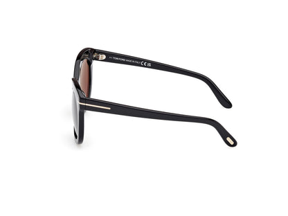 Shiny Black Female Sunglasses Tom Ford 889214549273
