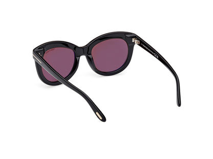 Shiny Black Female Sunglasses Tom Ford 889214549273