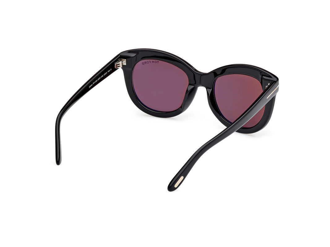 Shiny Black Female Sunglasses Tom Ford 889214549273