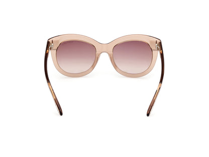 Shiny Light Brown Female Sunglasses Tom Ford 889214549280