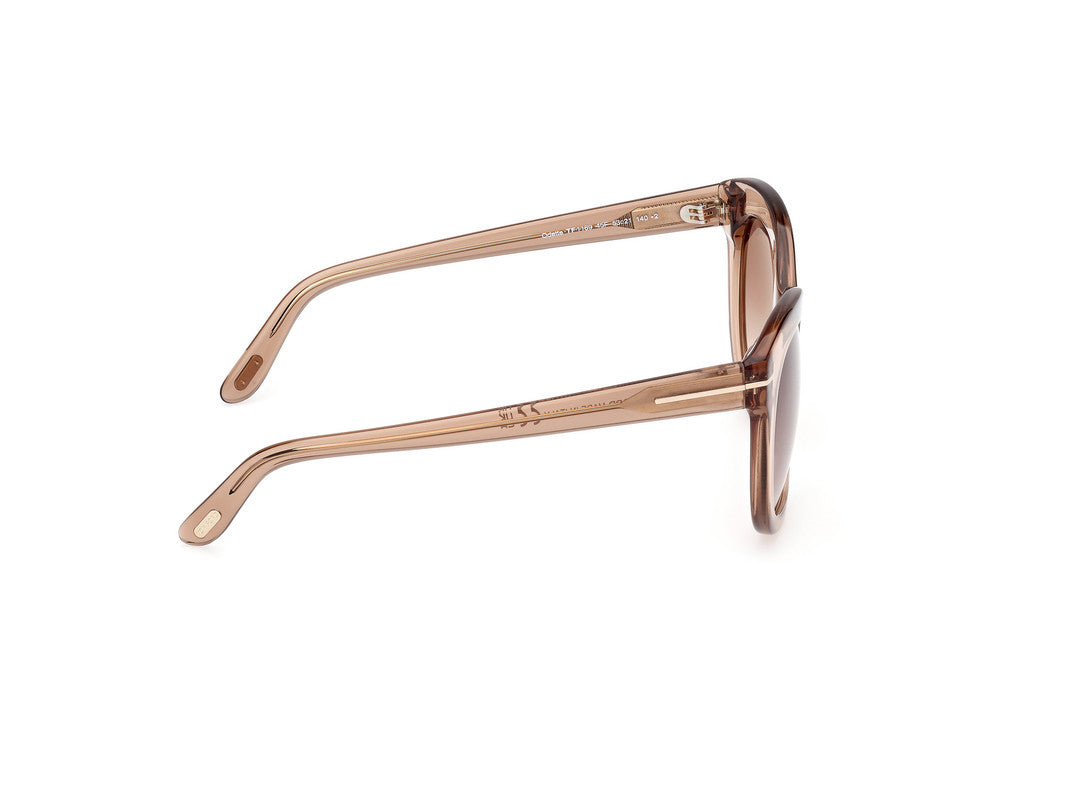 Shiny Light Brown Female Sunglasses Tom Ford 889214549280