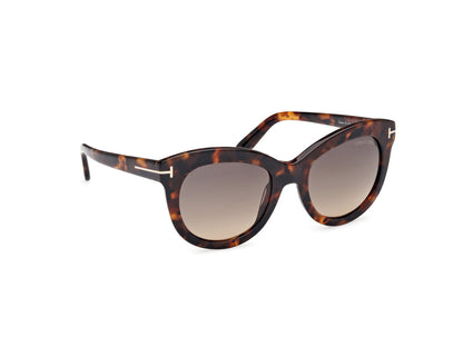 Dark Havana Female Sunglasses Tom Ford 889214549297