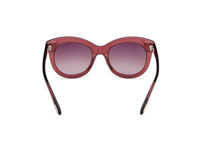 Shiny Bordeaux Female Sunglasses Tom Ford 889214549303