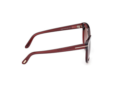 Shiny Bordeaux Female Sunglasses Tom Ford 889214549303
