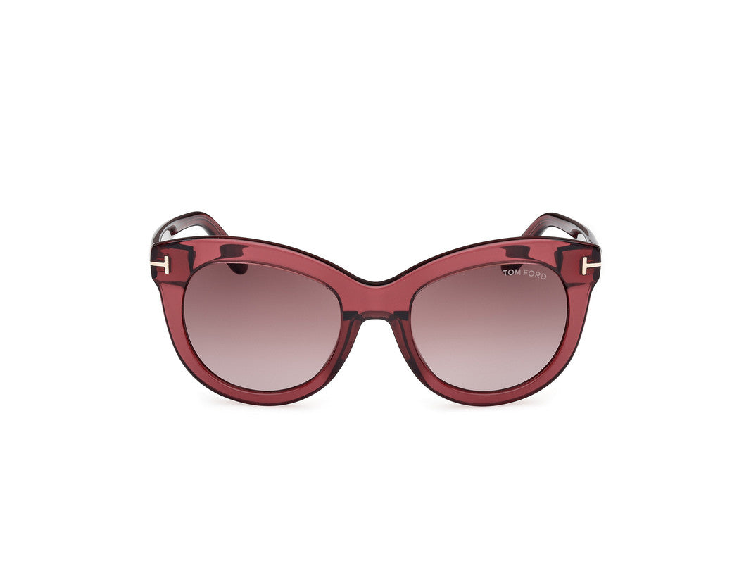Shiny Bordeaux Female Sunglasses Tom Ford 889214549303