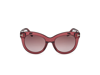 Shiny Bordeaux Female Sunglasses Tom Ford 889214549303