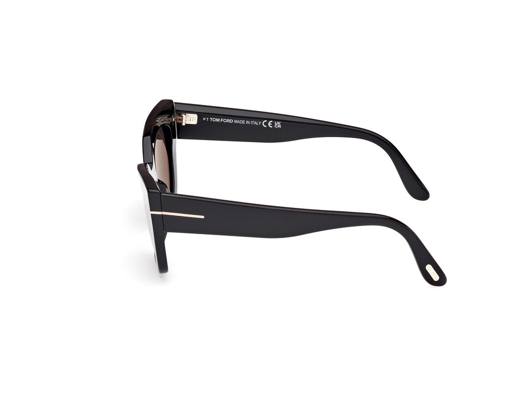 Shiny Black Female Sunglasses Tom Ford 889214549310