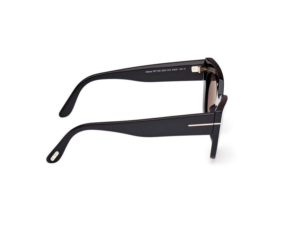 Shiny Black Female Sunglasses Tom Ford 889214549310