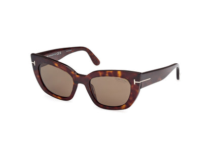 Dark Havana Female Sunglasses Tom Ford 889214549327