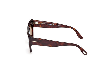Dark Havana Female Sunglasses Tom Ford 889214549327
