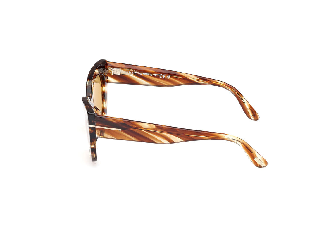 Blonde Havana Female Sunglasses Tom Ford 889214549341