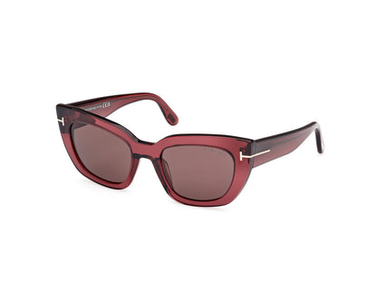 Shiny Bordeaux Female Sunglasses Tom Ford 889214549358