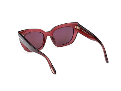 Shiny Bordeaux Female Sunglasses Tom Ford 889214549358