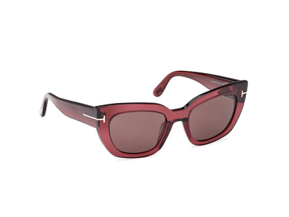 Shiny Bordeaux Female Sunglasses Tom Ford 889214549358