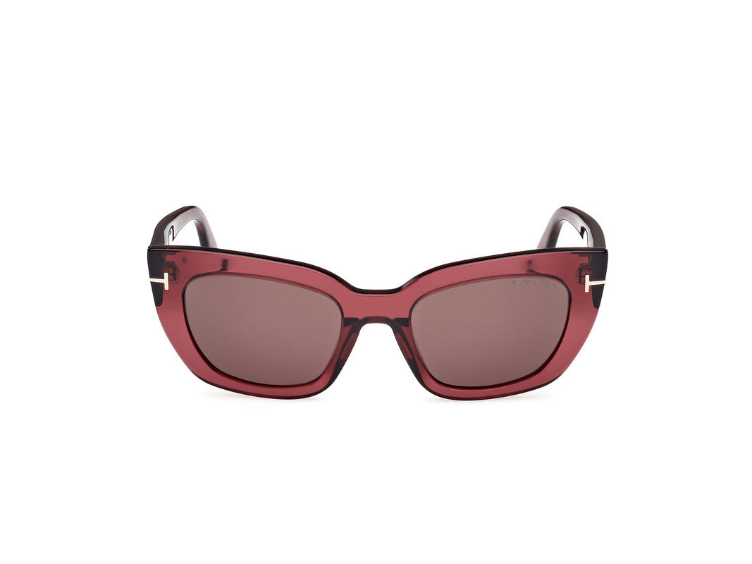 Shiny Bordeaux Female Sunglasses Tom Ford 889214549358