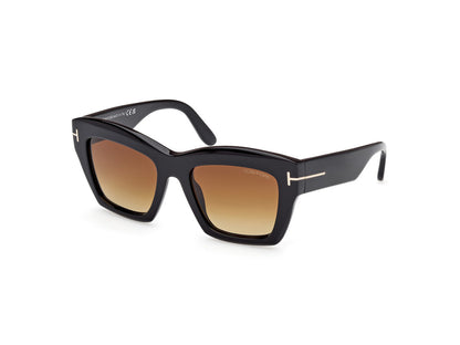 Shiny Black Female Sunglasses Tom Ford 889214549372