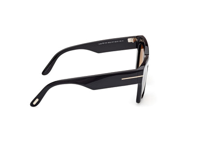 Shiny Black Female Sunglasses Tom Ford 889214549372