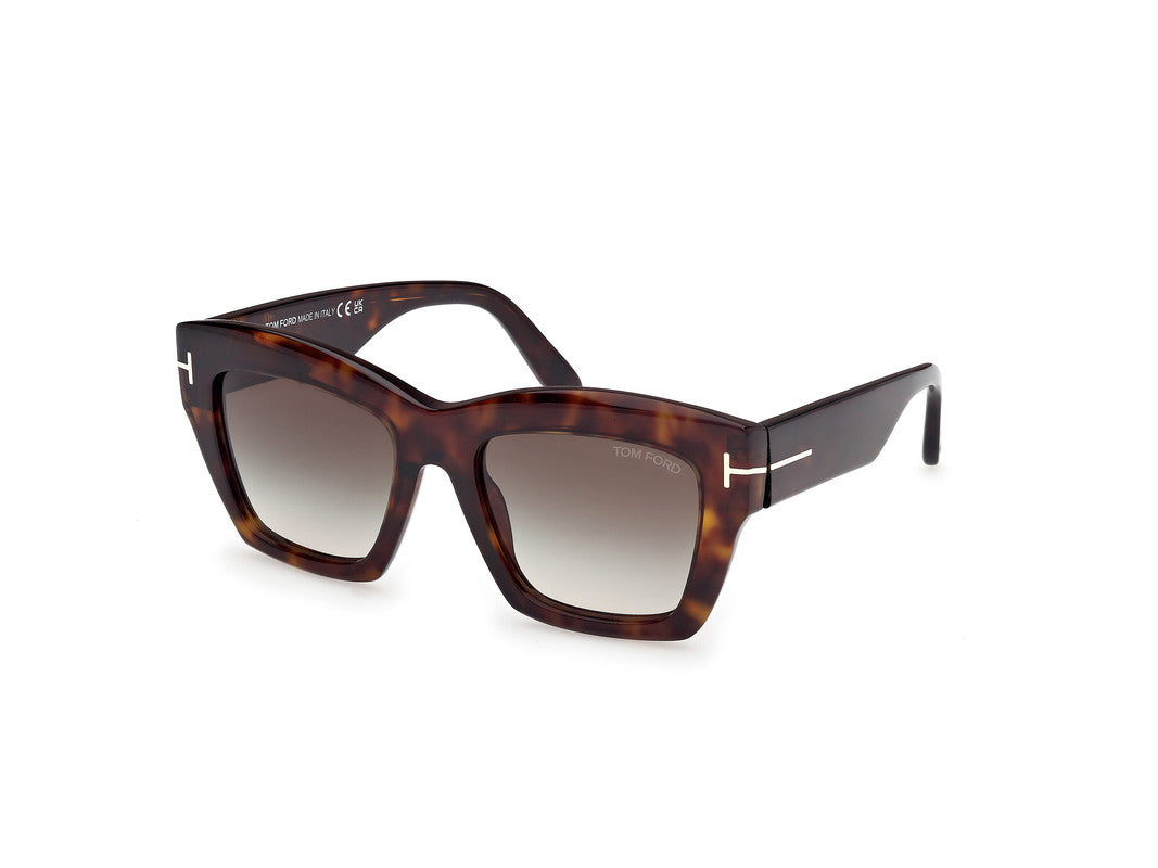 Dark Havana Female Sunglasses Tom Ford 889214549389