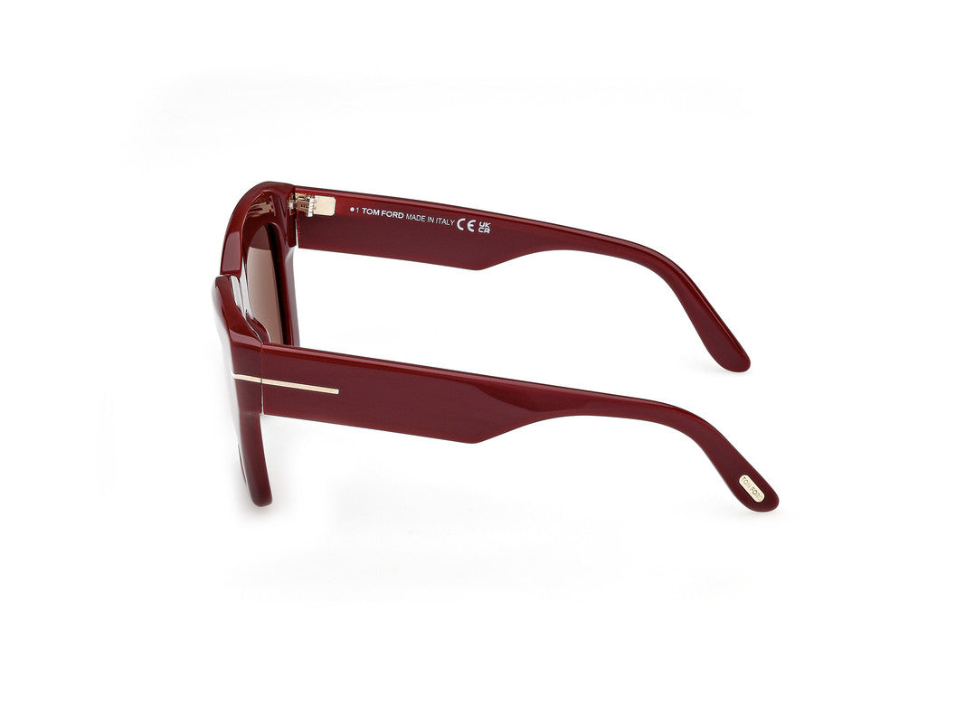 Shiny Bordeaux Female Sunglasses Tom Ford 889214549402