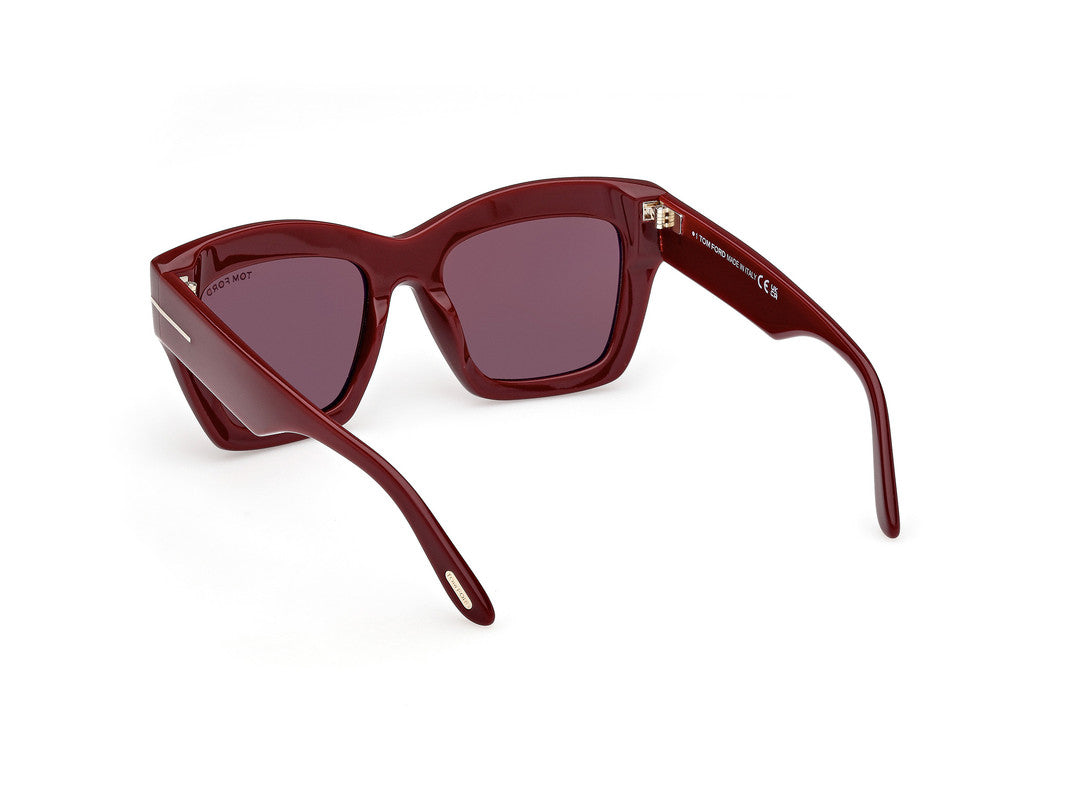 Shiny Bordeaux Female Sunglasses Tom Ford 889214549402