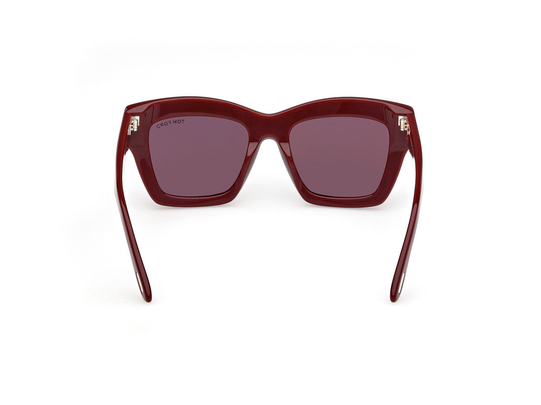 Shiny Bordeaux Female Sunglasses Tom Ford 889214549402