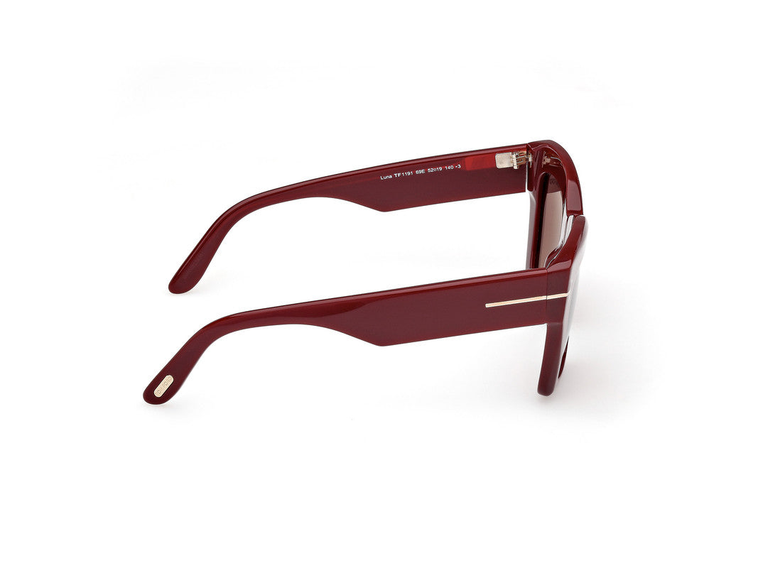 Shiny Bordeaux Female Sunglasses Tom Ford 889214549402