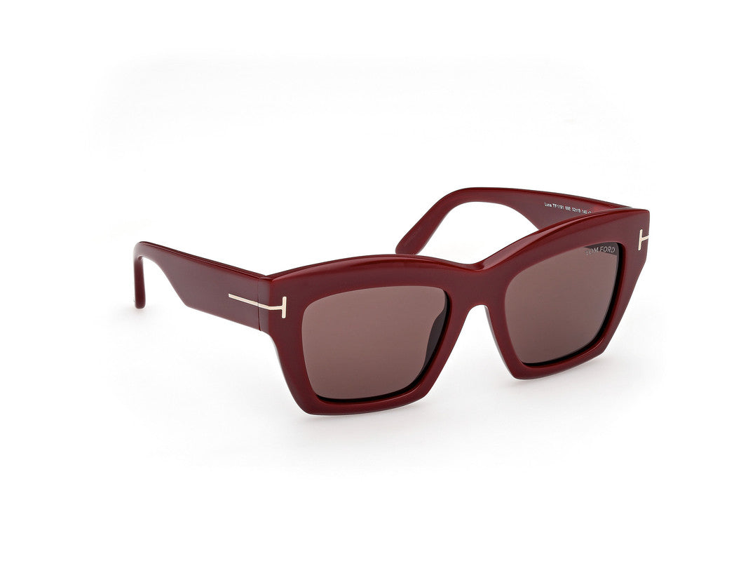 Shiny Bordeaux Female Sunglasses Tom Ford 889214549402