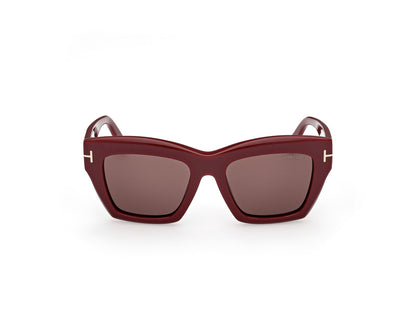 Shiny Bordeaux Female Sunglasses Tom Ford 889214549402