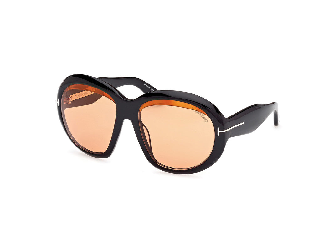 Shiny Black Female Sunglasses Tom Ford 889214549440