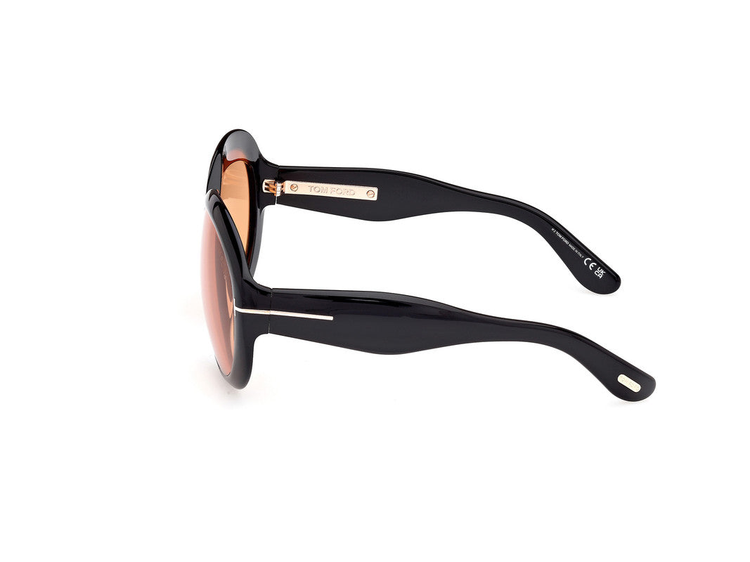 Shiny Black Female Sunglasses Tom Ford 889214549440