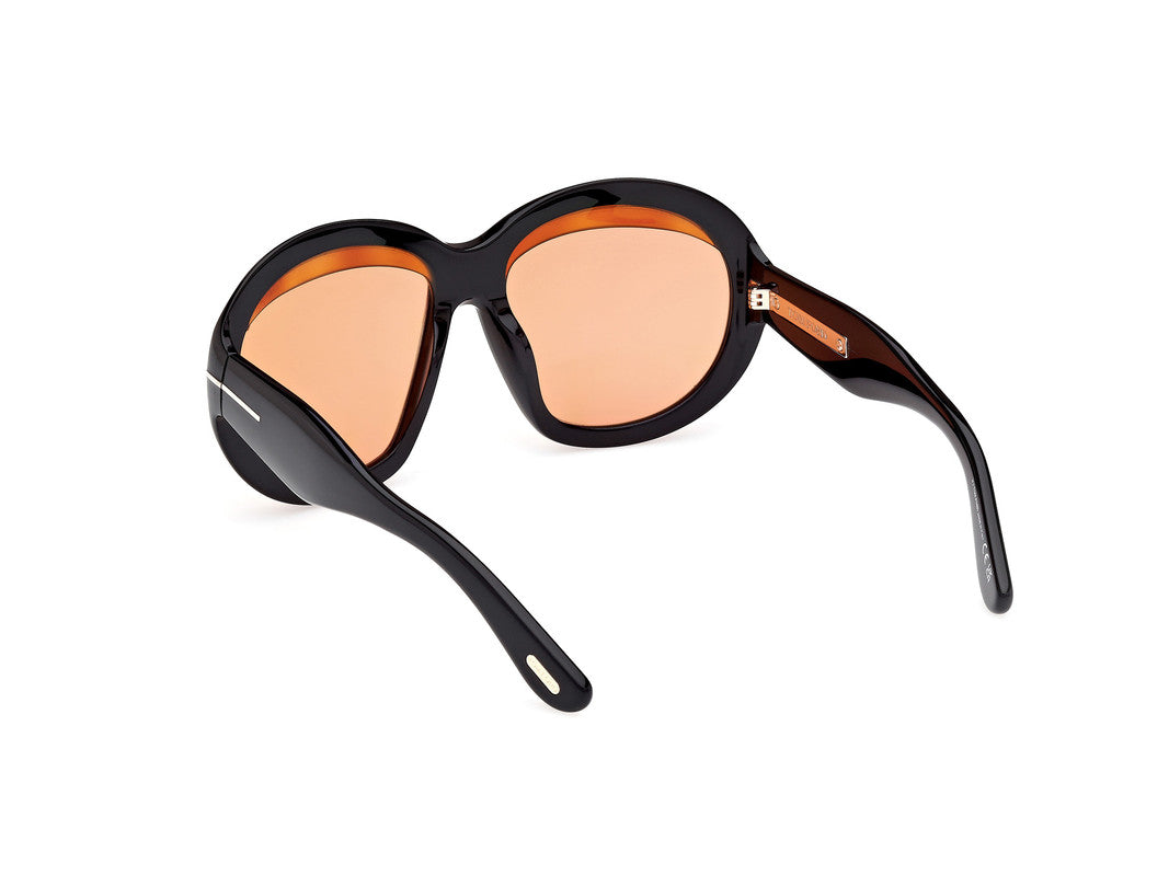 Shiny Black Female Sunglasses Tom Ford 889214549440