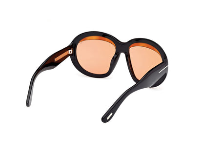 Shiny Black Female Sunglasses Tom Ford 889214549440