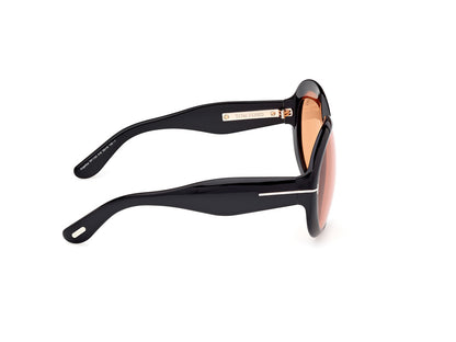 Shiny Black Female Sunglasses Tom Ford 889214549440